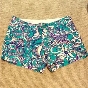 Lilly Pulitzer Callahan shorts sea be seen size12